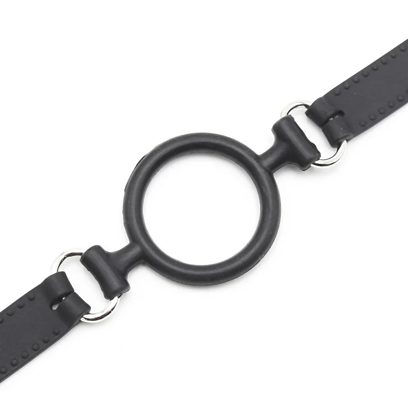 Silicone Open Mouth Oral Gag O Ring Full Silicone Head Harness Straps Couples Slave BDSM Adult Games Sex Products for Women Gay