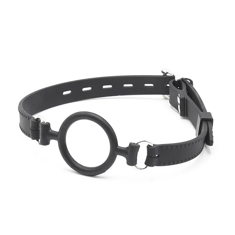 Silicone Open Mouth Oral Gag O Ring Full Silicone Head Harness Straps Couples Slave BDSM Adult Games Sex Products for Women Gay