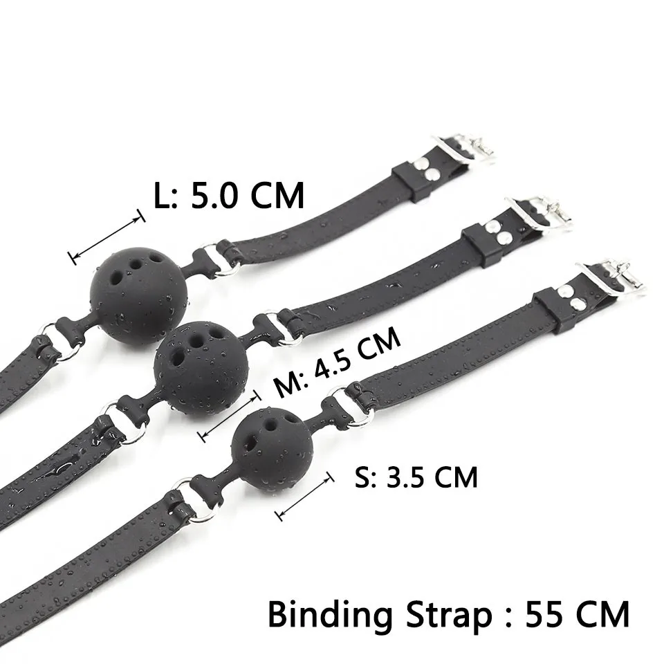 Soft Silicone Gag Ball BDSM Oral Bondage Gear Fetish Open Mouth Breathable Sex Toys For Couples Cosplay Slave Exotic Accessories