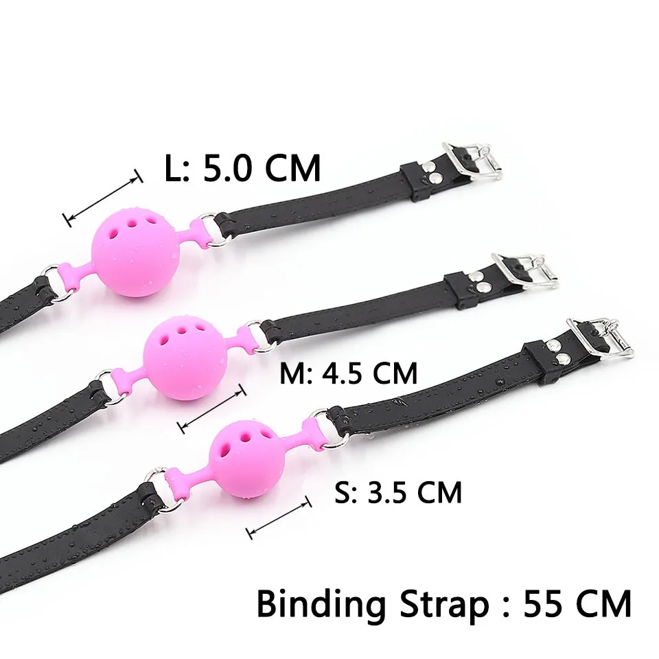 Soft Silicone Gag Ball BDSM Oral Bondage Gear Fetish Open Mouth Breathable Sex Toys For Couples Cosplay Slave Exotic Accessories