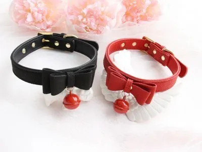 Handmade Sexy Rivet Alternative metal PU Leather Collar Bell Choker slave costume BDSM Bondage Necklace Neckband Sex Toys