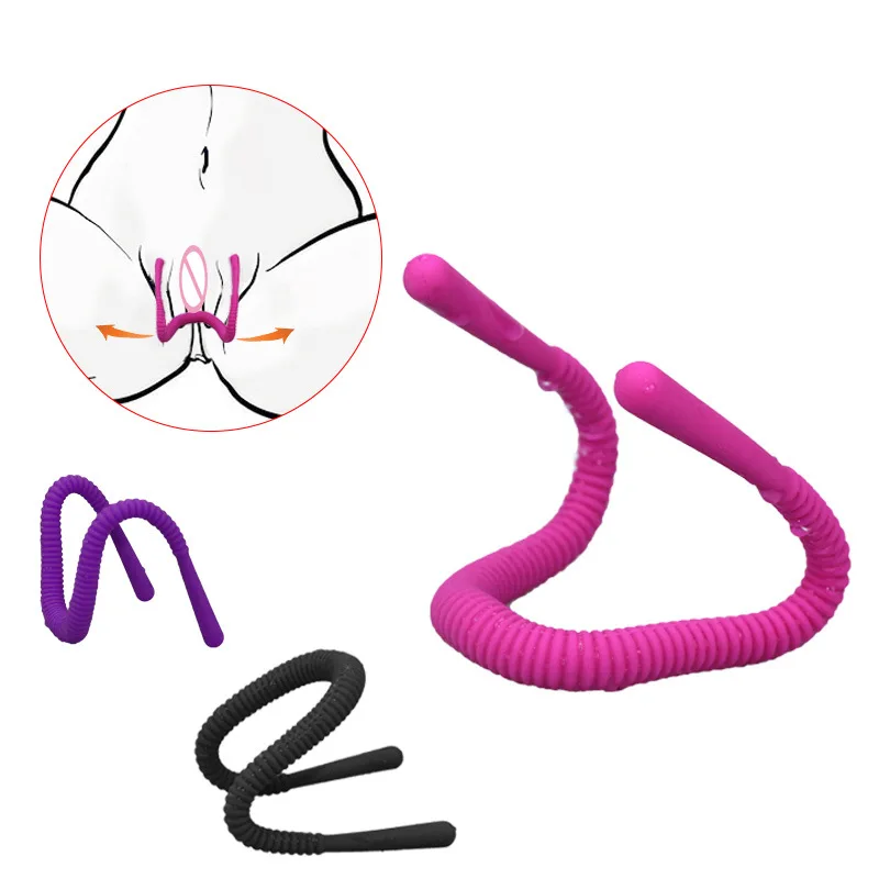 Labia Clamps Pussy Spreader Silicone Spot Clitoris Stimulation Oral Sex Vagina Speculum BDSM Bondage Spread Vaginal Lips Flirt