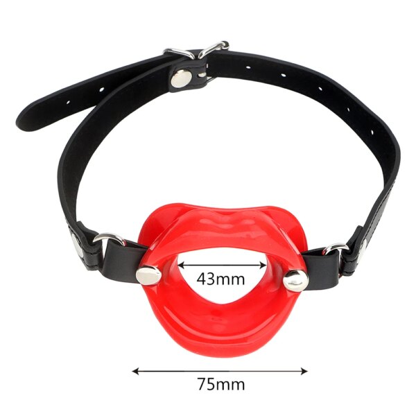 Sex Toys for Couples SM Bondage Open Mouth Gag O Ring Oral Fixation Rubber Lips Adult Product Fetish Restraints Leather