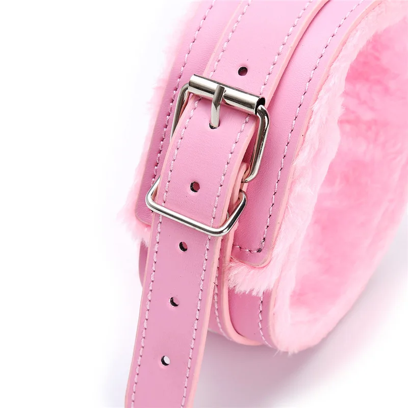 Sexy Pink PU Leather Chain Collar with Leash BDSM Bondage Sex Toys Fetishs Collar Adult Games Sex Accessories Toys for Adults
