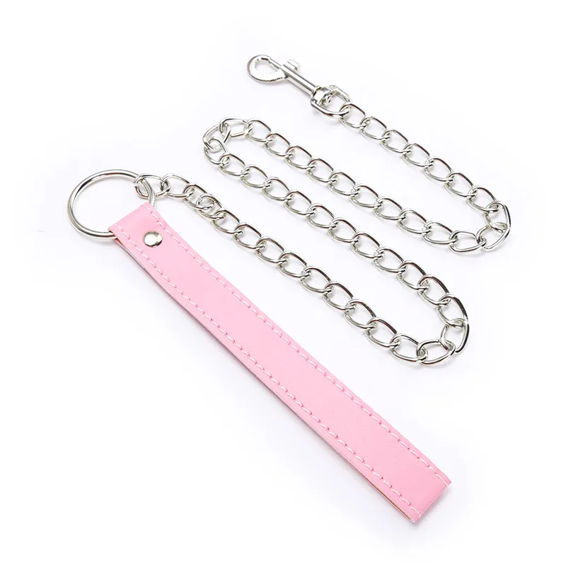 Sexy Pink PU Leather Chain Collar with Leash BDSM Bondage Sex Toys Fetishs Collar Adult Games Sex Accessories Toys for Adults Sexy Pink PU Leather Chain Collar with Leash BDSM Bondage Sex Toys Fetishs Collar Adult Games Sex Accessories Toys for Adults