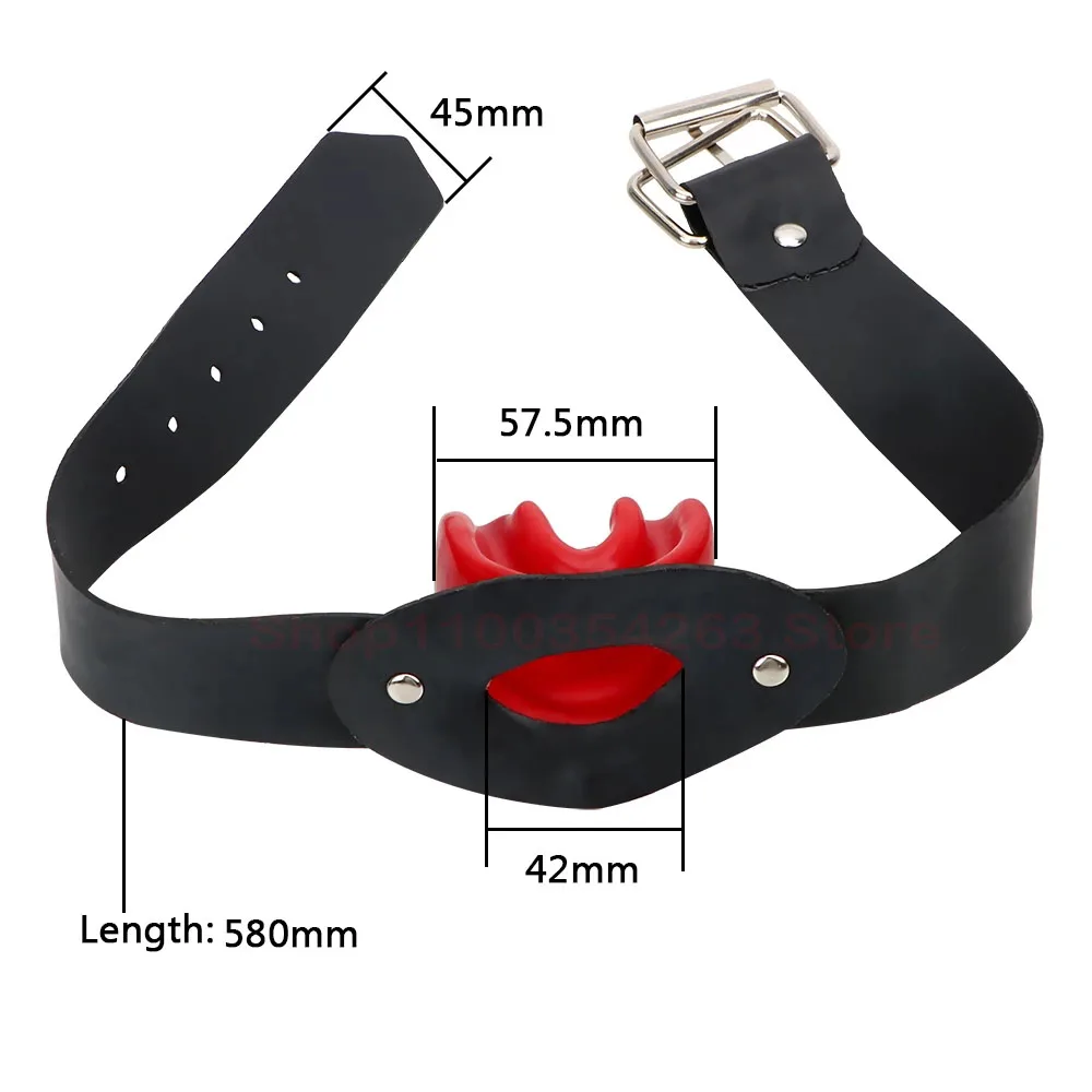 Bondage Deep Throat Mouth Plug Leather Adjusting Mouth Ball Simulation Dildo Bdsm Mouth Gag Sex Toys Flirt Sex Tools For Female