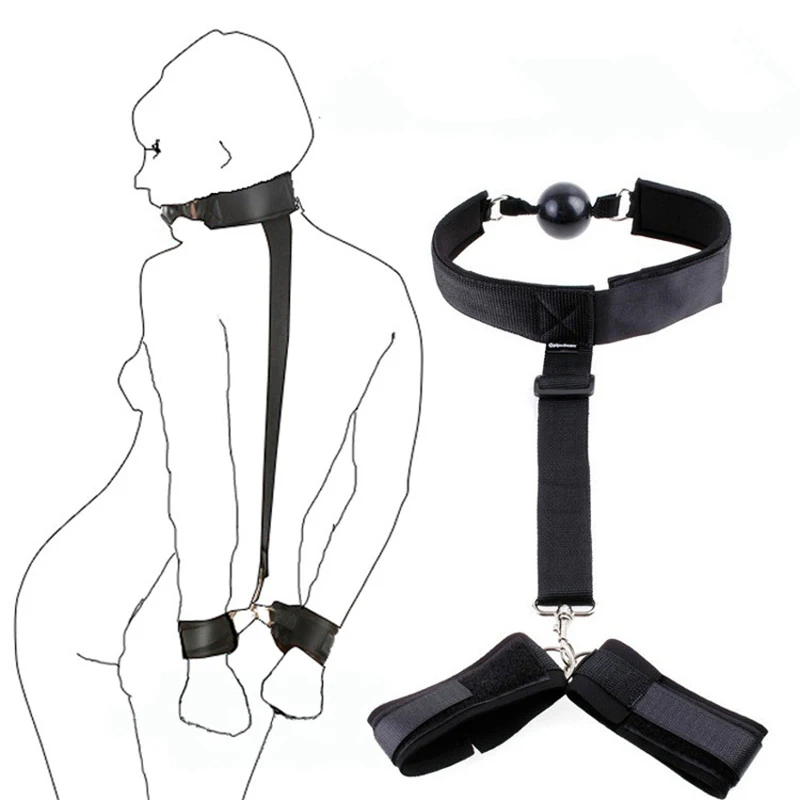 BDSM Bondage Kit Restraints Fetish Erotic Sex Toys For Couples Women Bandage Bed Slave Collars Handcuffs Open Adult Games Shop