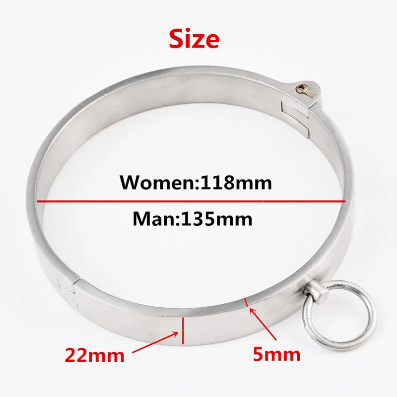 New 304 Stainless Steel Collar Choker BDSM Bondage Choking Neck Collar Fetish Slave Restraints Adult Game Sex Shop For Couples New 304 Stainless Steel Collar Choker BDSM Bondage Choking Neck Collar Fetish Slave Restraints Adult Game Sex Shop For Couples