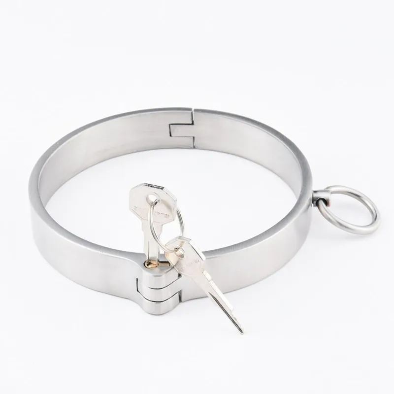 New 304 Stainless Steel Collar Choker BDSM Bondage Choking Neck Collar Fetish Slave Restraints Adult Game Sex Shop For Couples New 304 Stainless Steel Collar Choker BDSM Bondage Choking Neck Collar Fetish Slave Restraints Adult Game Sex Shop For Couples