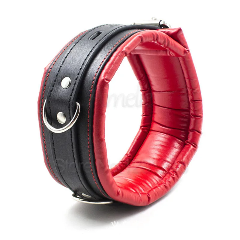 BDSM Leather Dog Collar Slave Bondage Belt With Chains Can Lockable, Fetish Erotic Sex Products Adult Toys For Woman Men Couples