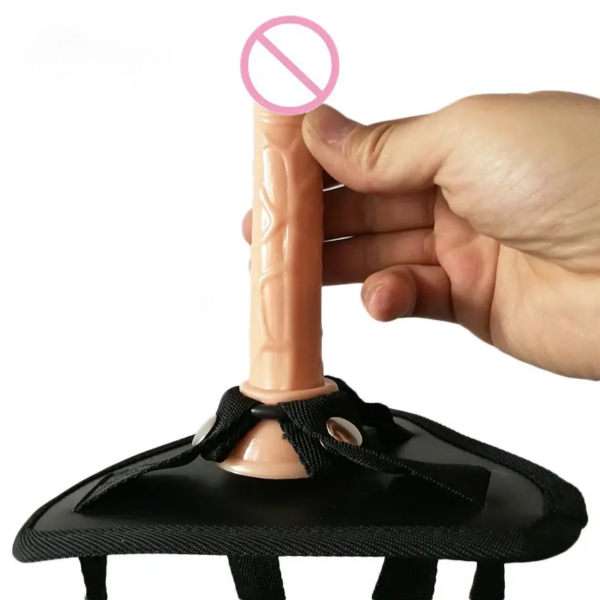 2 Pcs Lesbian Strap on mini Dildo Panties Strapon Harness Flexible Dong Realistic Penis Sex Toys for Woman Sex Products