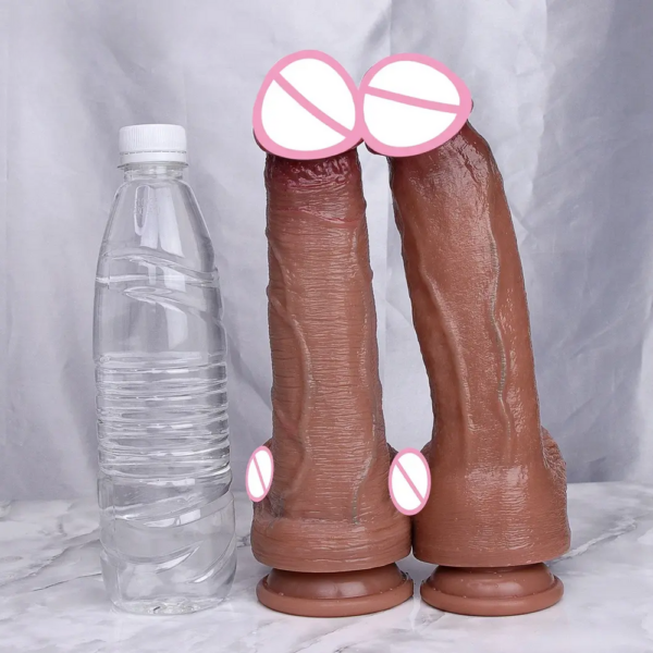 Realistic Big Double Silicone Thick Dildo Vaginal Masturbators Soft Penis Erotic Toy Gift for Women G-spot Anal Sex Flesh Dick