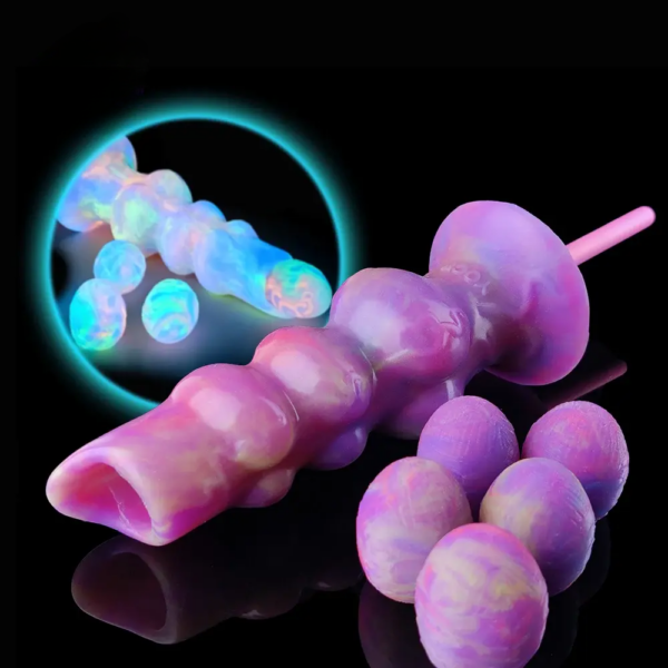 Big Knot Anal Plug Ovipositor Toy Hand-Push Lay-Egg Animal Dildo Fantasy Glowing In The Dark Masturbators Toy For Women Man