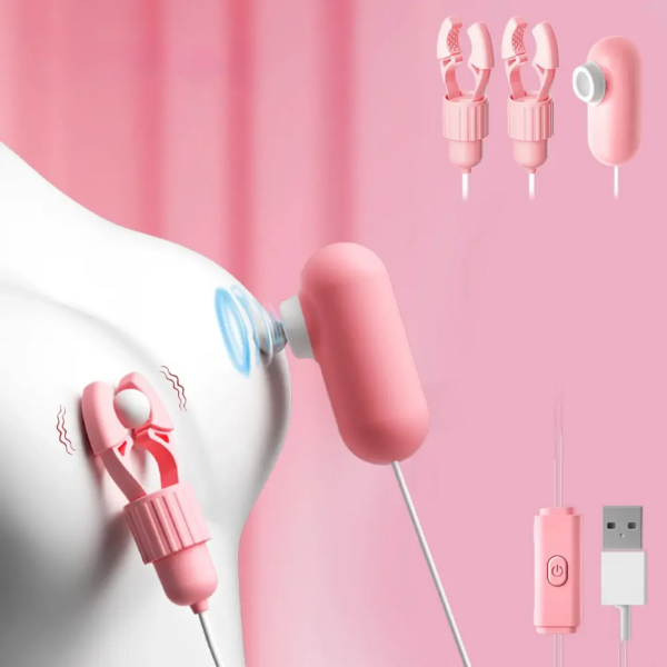 Sex Toys for Women Couple Breast Massage 12 Frequency Nipple Clamps Clitoral Clip Nipple Vibrator Nipple Clitoral Stimulation
