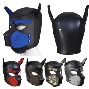 Halloween Role Play Dog Mask Headgear Padded Latex Rubber Party Masks Puppy Cosplay Ears BDSM Kit Erotic Sex Toys For Women Men