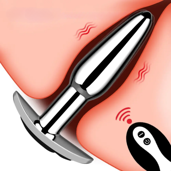 Metal Butt Plug Anal Plug Vibrator Wireless Remote Control Prostate Massager Adult 18 Gay Erotic Sex Toys for Men Women 10 Modes