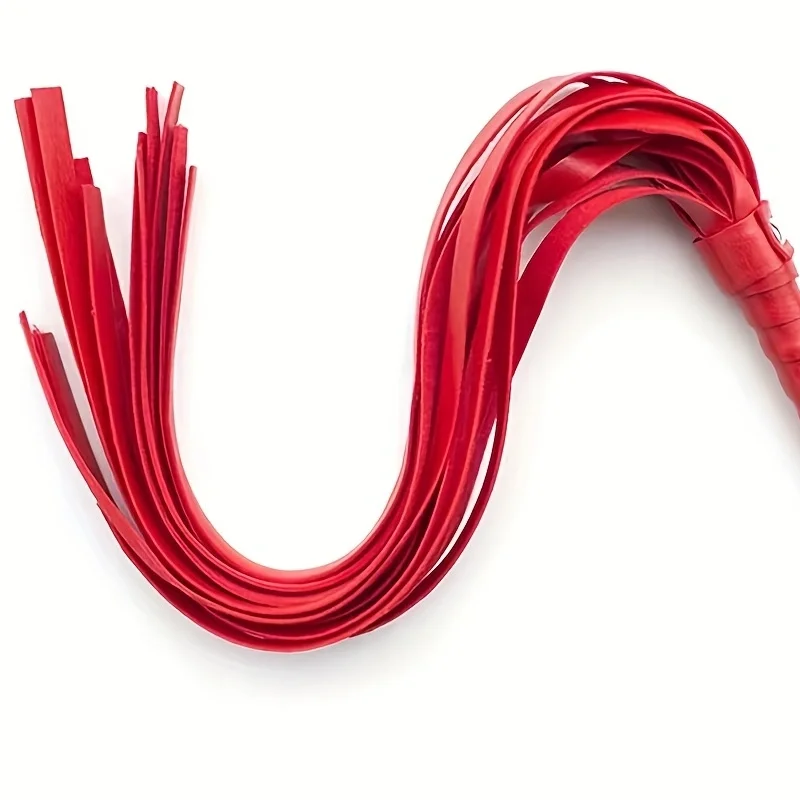 Erotic black and red leather tassel whip sm bondage couple toys sex supplies Erotic black and red leather tassel whip sm bondage couple toys sex supplies