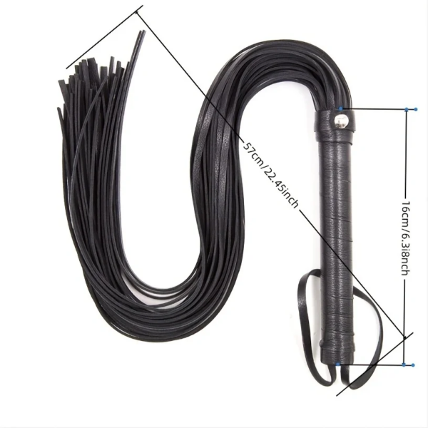 Erotic black and red leather tassel whip sm bondage couple toys sex supplies