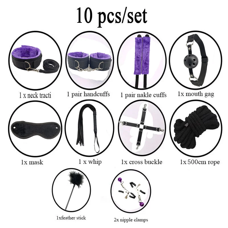 Bondage Set Sex Toys Bdsm Handcuffs Vibrator Anal Plug sm Whip Erotic Toys Adult Games Sex Shop Harness Sexy Toys For Couples Bondage Set Sex Toys Bdsm Handcuffs Vibrator Anal Plug sm Whip Erotic Toys Adult Games Sex Shop Harness Sexy Toys For Couples