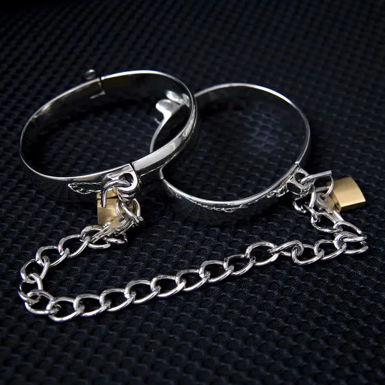 Erotic Goods for Adults Metal Handcuffs Shackles Lockable Ankle Cuffs bdsm Bondage Restraints Adult Games Sex Toys for Couples
