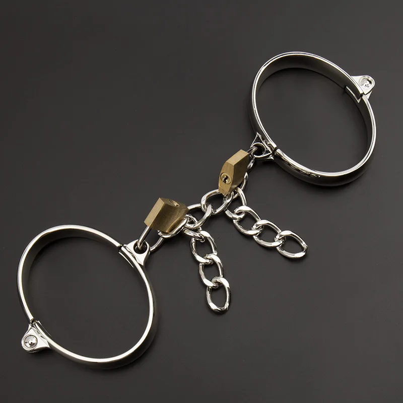 Erotic Goods for Adults Metal Handcuffs Shackles Lockable Ankle Cuffs bdsm Bondage Restraints Adult Games Sex Toys for Couples