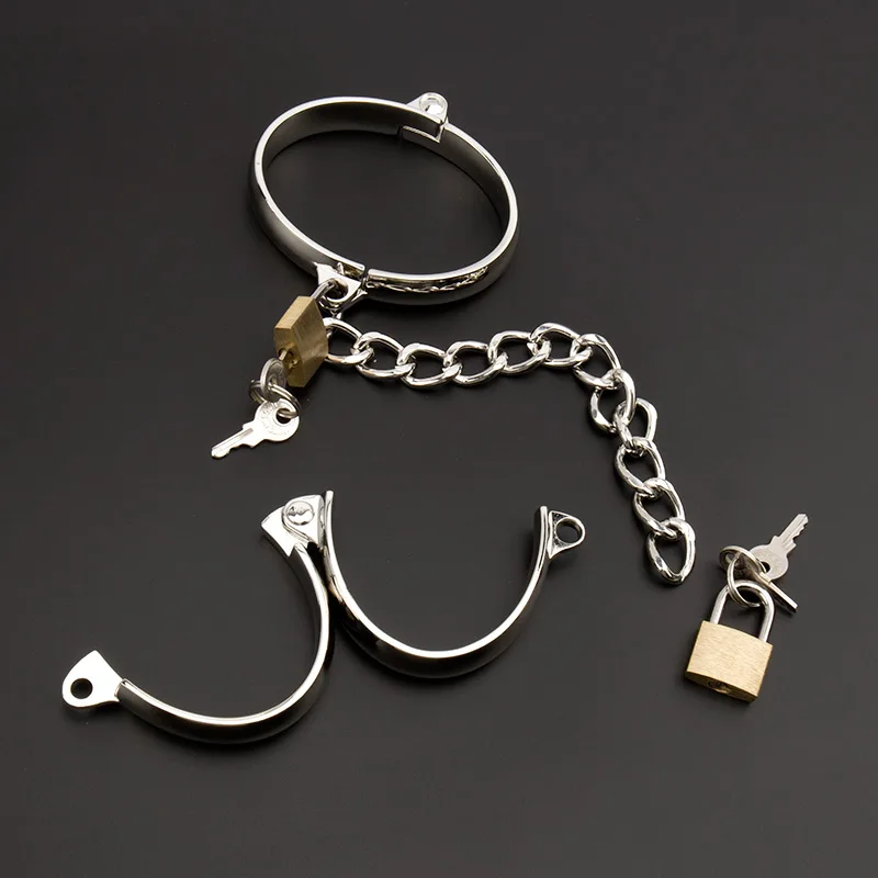 Erotic Goods for Adults Metal Handcuffs Shackles Lockable Ankle Cuffs bdsm Bondage Restraints Adult Games Sex Toys for Couples