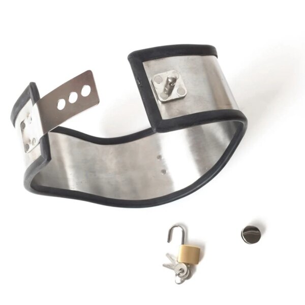 Stainless Steel Neck Collar Bdsm Bondage Lockable Chastity Belts Fetish Dog Collar Neck Harness Collar With Leash Chain Sex Toys