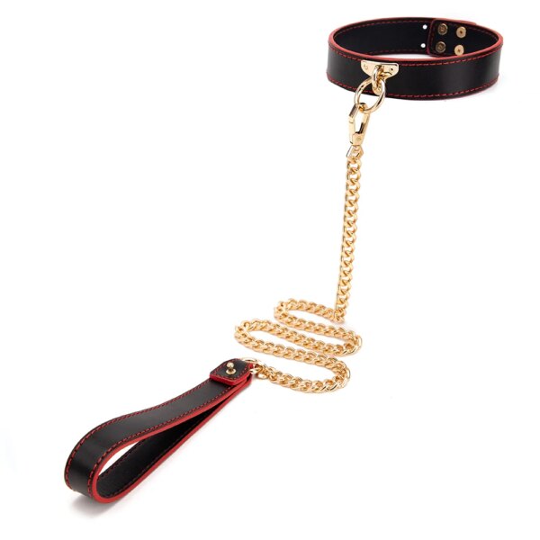 Slave Bed Bondage Collar Genuine leather Neck Restraint with Leash BDSM Erotic Sex Toys For Women Couples Adult Games