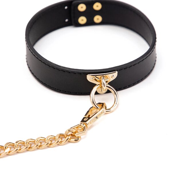 Slave Bed Bondage Collar Genuine leather Neck Restraint with Leash BDSM Erotic Sex Toys For Women Couples Adult Games