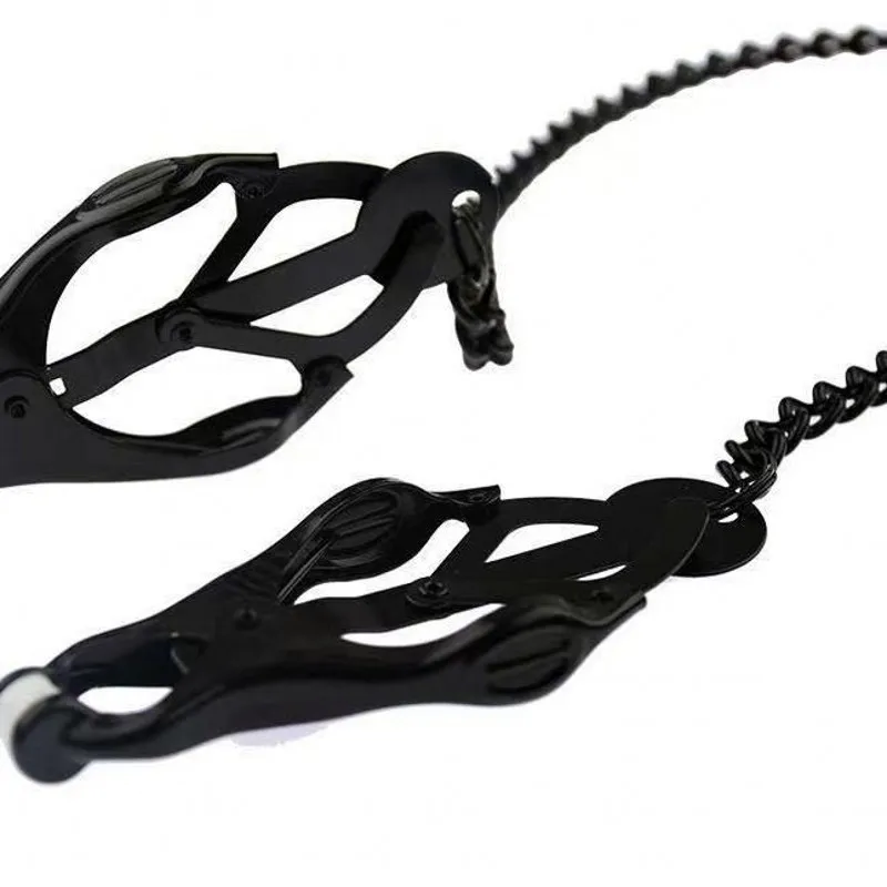 Metal Nipple Clamps Clips with Chain Clitoris Stimulator Steel Nipple Breast Clamps Slave Bondage Flirting Women Sex Toy
