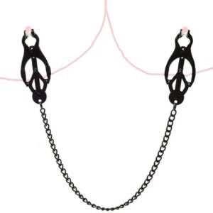 Metal Nipple Clamps Clips with Chain Clitoris Stimulator Steel Nipple Breast Clamps Slave Bondage Flirting Women Sex Toy