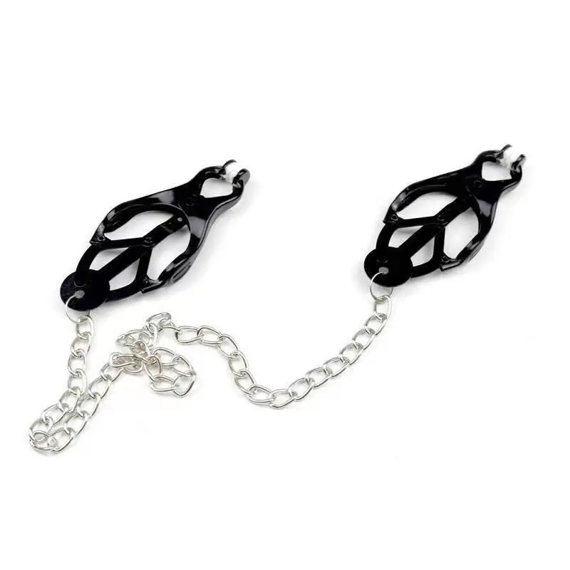 Metal Nipple Clamps Clips with Chain Clitoris Stimulator Steel Nipple Breast Clamps Slave Bondage Flirting Women Sex Toy