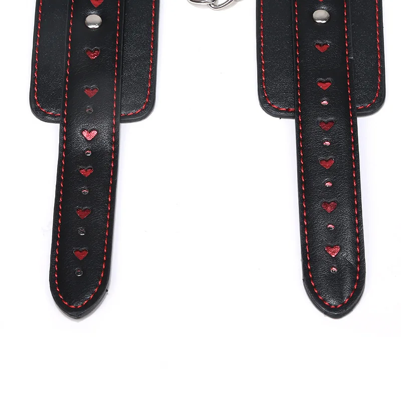 PU Leather Sexy Handcuffs Collar Gag Hollow LOVE Restraints Foot Cuffs Bdsm Sex Toys for Couples Bondage Erotic Women Adult Game PU Leather Sexy Handcuffs Collar Gag Hollow LOVE Restraints Foot Cuffs Bdsm Sex Toys for Couples Bondage Erotic Women Adult Game