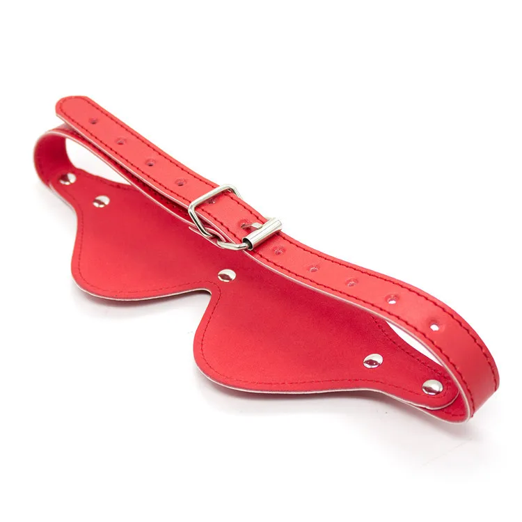 PU Leather Blindfold Sex Eye Mask SM Flirt Masquerade Cosplay Bondage Spanking Sex Toy for Couples Adult Games Erotic Accessory