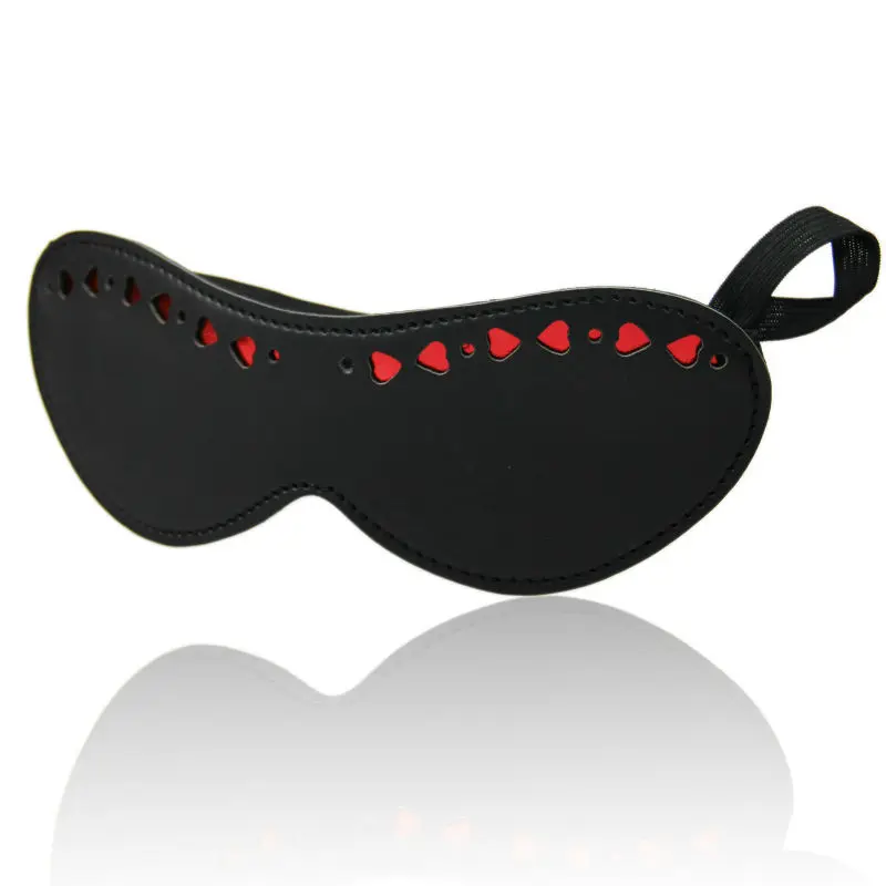 PU Leather Blindfold Sex Eye Mask SM Flirt Masquerade Cosplay Bondage Spanking Sex Toy for Couples Adult Games Erotic Accessory