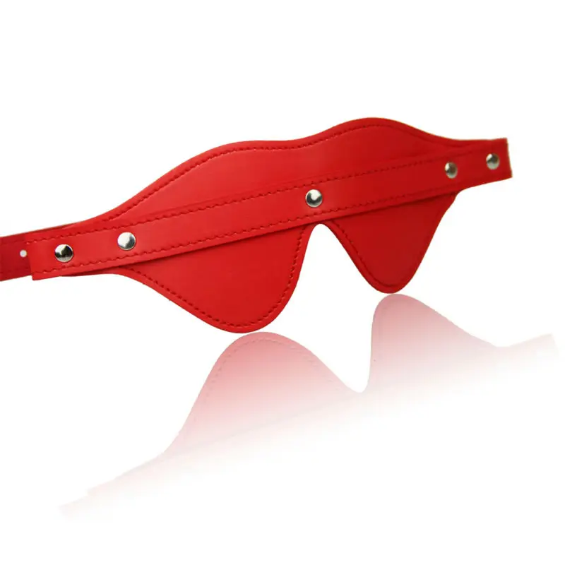 PU Leather Blindfold Sex Eye Mask SM Flirt Masquerade Cosplay Bondage Spanking Sex Toy for Couples Adult Games Erotic Accessory