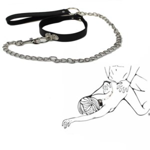 BDSM Collar Sexy Leash Ring Steel Chain Slave Bondage Toys For Lover Role Play Erotic Posture Spreader Sex Toys For Couples