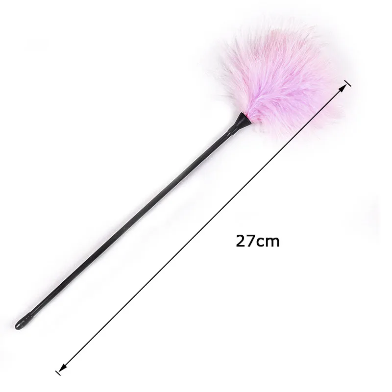 20/27cm Sex Whip Flirting Feather Spank Flogger Clit Stimulation SM Cosplay Bondage Slave Erotic Accessory Sex Toys for Couples