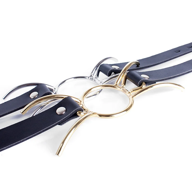 A Font with Cover Open Mouth Gag Restraints Flirting Bondage Slave Fetish Adult Game Erotic BDSM Sex Toy for Couples Extreme Sex