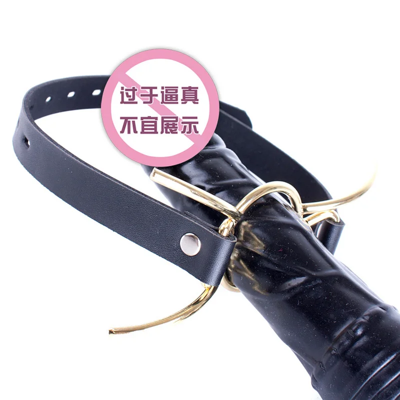 A Font with Cover Open Mouth Gag Restraints Flirting Bondage Slave Fetish Adult Game Erotic BDSM Sex Toy for Couples Extreme Sex