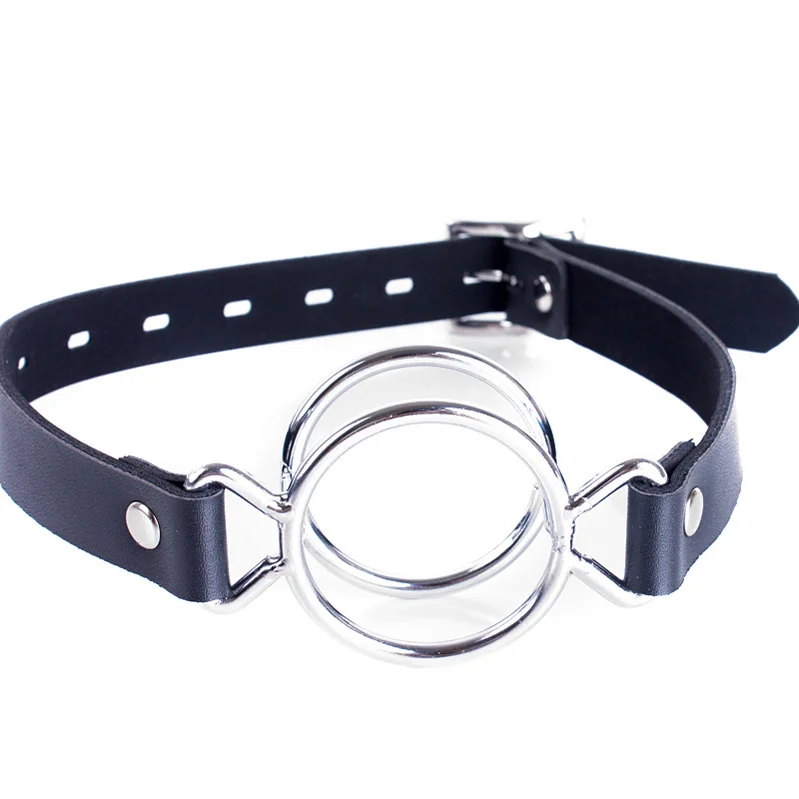 A Font with Cover Open Mouth Gag Restraints Flirting Bondage Slave Fetish Adult Game Erotic BDSM Sex Toy for Couples Extreme Sex
