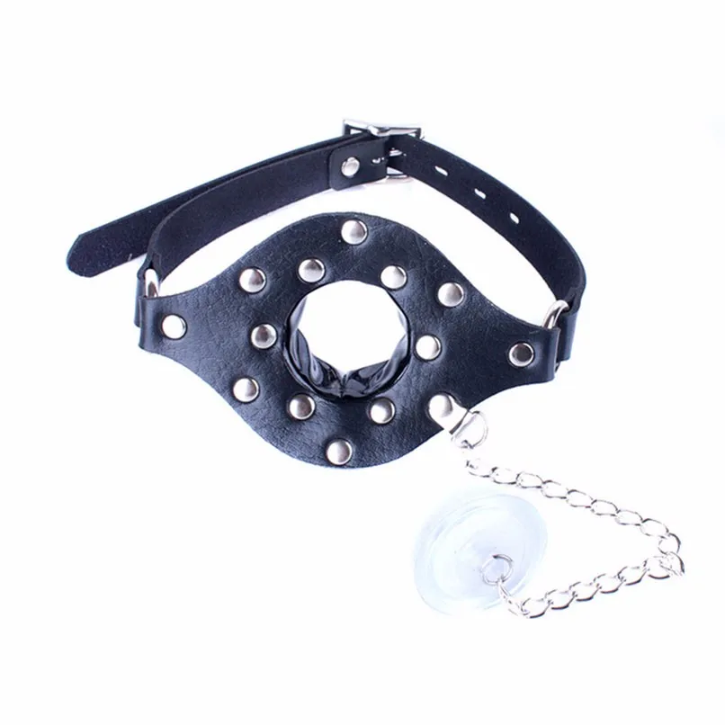 A Font with Cover Open Mouth Gag Restraints Flirting Bondage Slave Fetish Adult Game Erotic BDSM Sex Toy for Couples Extreme Sex