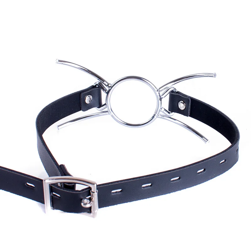 A Font with Cover Open Mouth Gag Restraints Flirting Bondage Slave Fetish Adult Game Erotic BDSM Sex Toy for Couples Extreme Sex