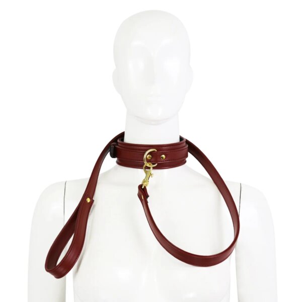BDSM Products Bondage PU Leather Collar With Leash  Erotic Sex Toys  Restraint Fetish Adult Games Sex Toys For Couples
