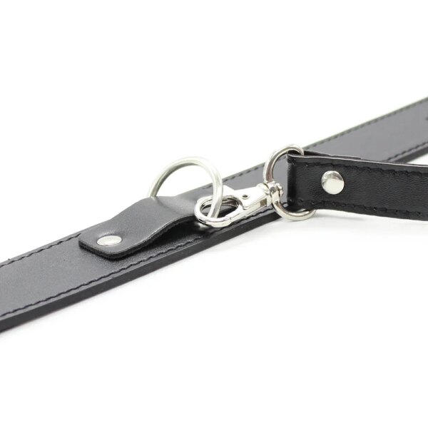 BDSM Bondage Sex Collar With Leash PU Leather Fetish Slave Harness Choker Necklace SM Collar Restraints Sex Toys For Adults