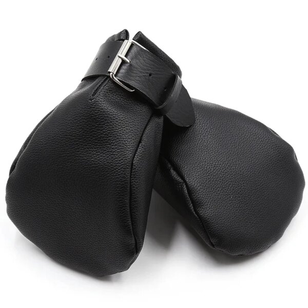 Dog Gloves Dog Paw Print Padded Fist Mitts BDSM Bondage PU Leather Gloves Fetish Adult Role Play Sex Toys For Women