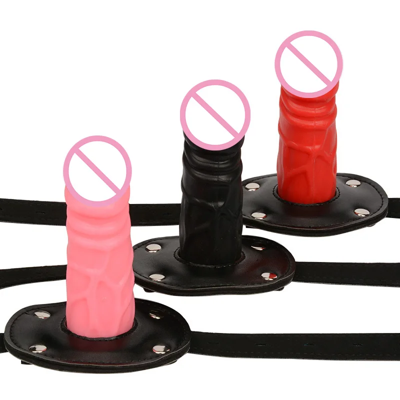 Adult Game Erotic Toys Strap On Penis Open Mouth Oral Dildo Gag Fetish Bdsm Bondage Restraints Play Slave Sex Toys For Couples