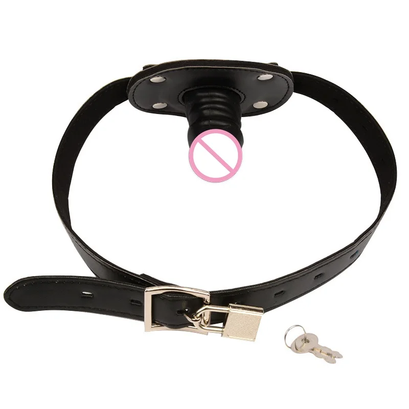 Adult Game Erotic Toys Strap On Penis Open Mouth Oral Dildo Gag Fetish Bdsm Bondage Restraints Play Slave Sex Toys For Couples