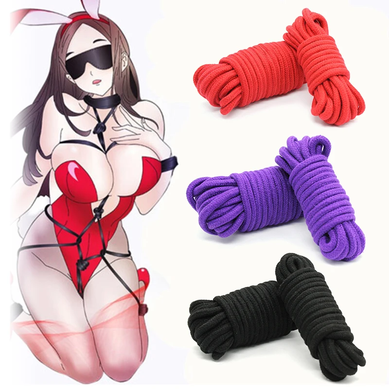 5m/10m/20m Slave BDSM Bondage Rope Cotton Body Harness Binding Ropes Restraint Erotic Roleplay Sex Toys for Couples Adult Games