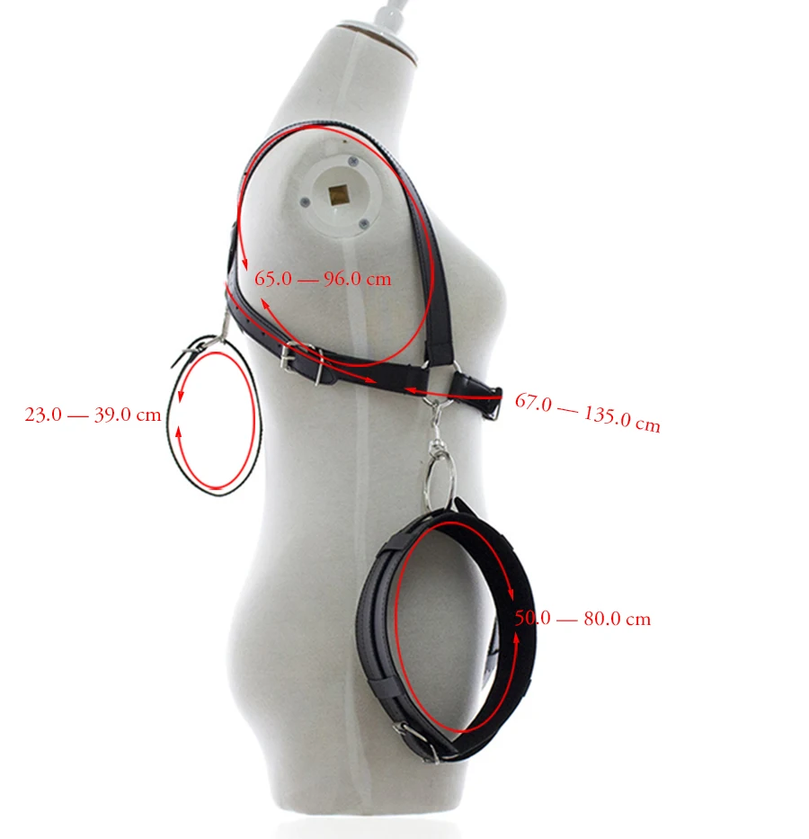 BDSM Thigh Sling Spreader,Leg Open Restraint Bondage Harness with Handcuffs,Sex Position Aid,Sexy Costumes